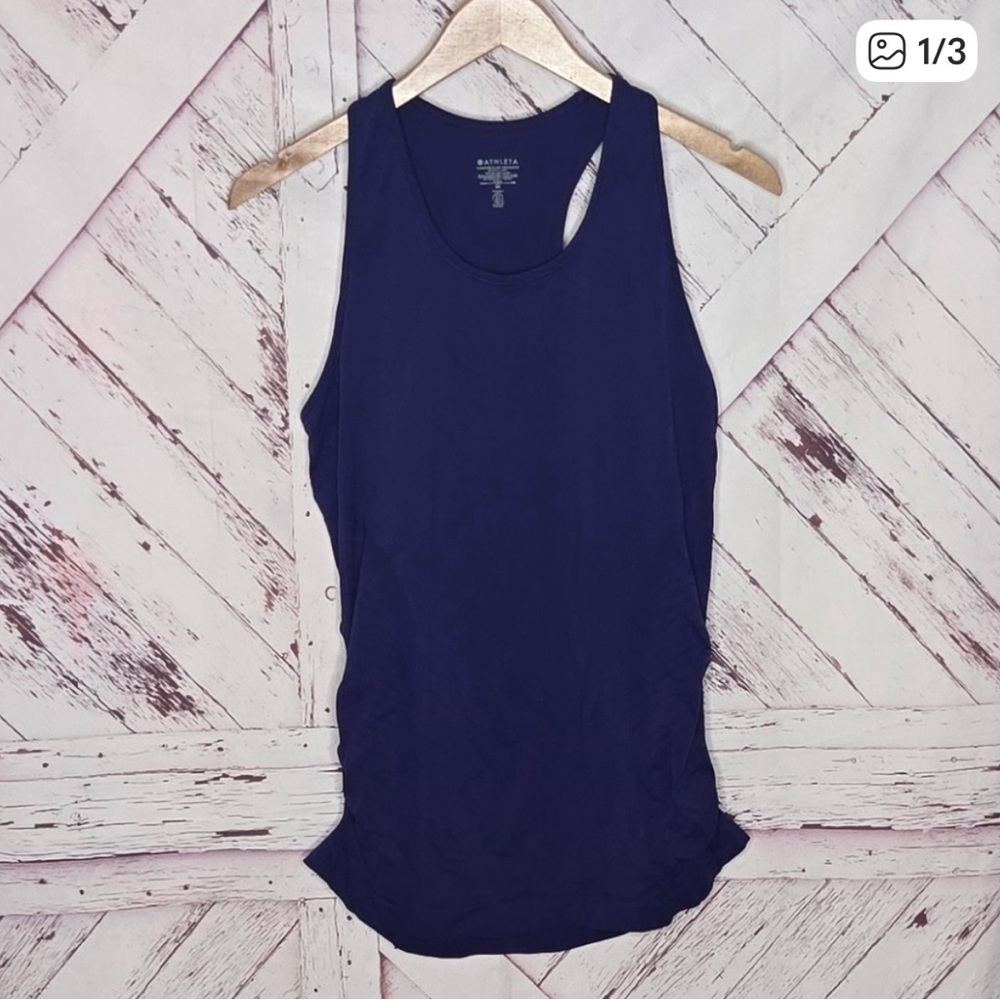 Athleta Royal Blue Racerback Tank Top